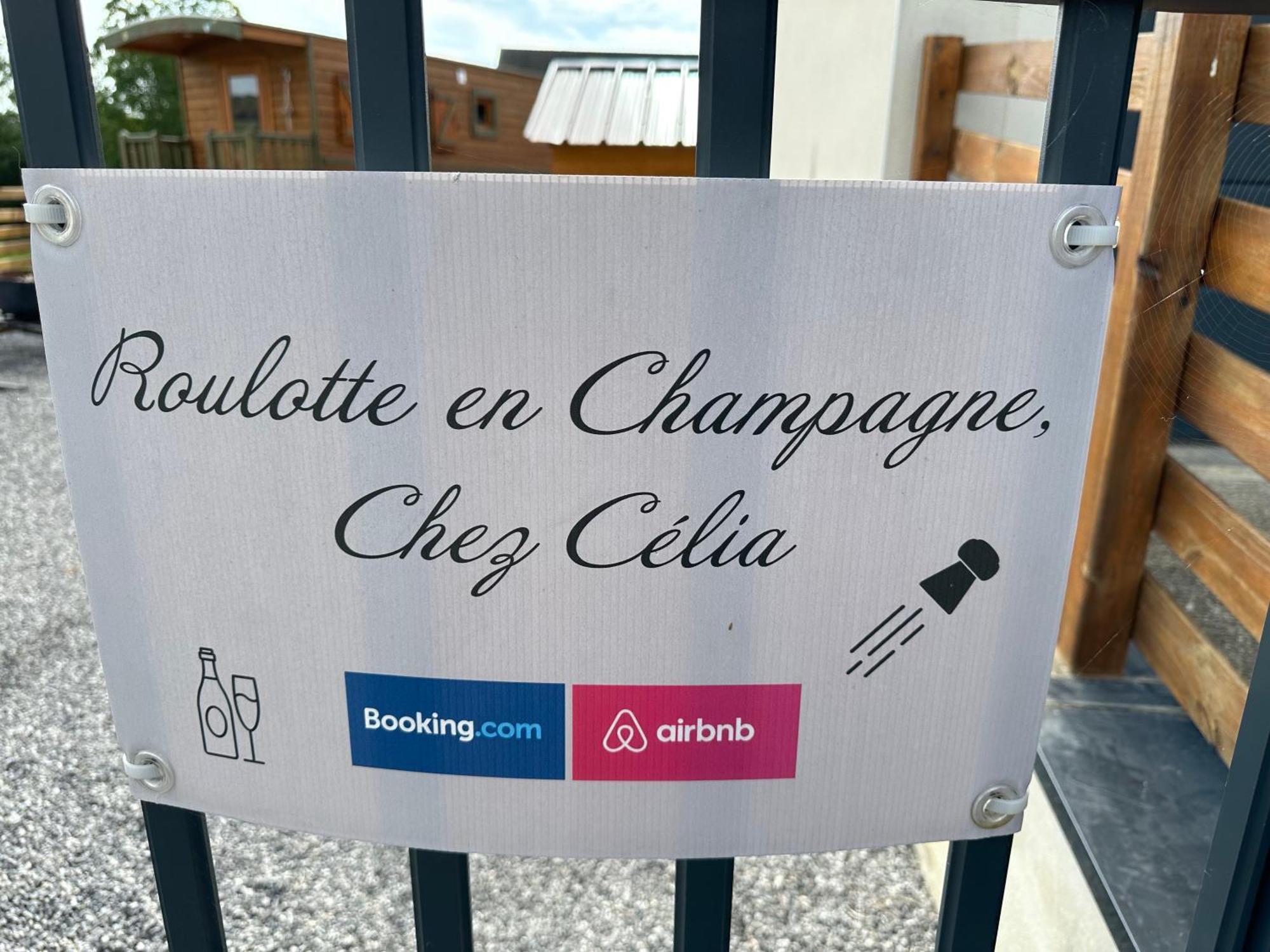 Villa Chez Celia, Roulotte en Champagne Fleury-la-Riviere Exterior foto